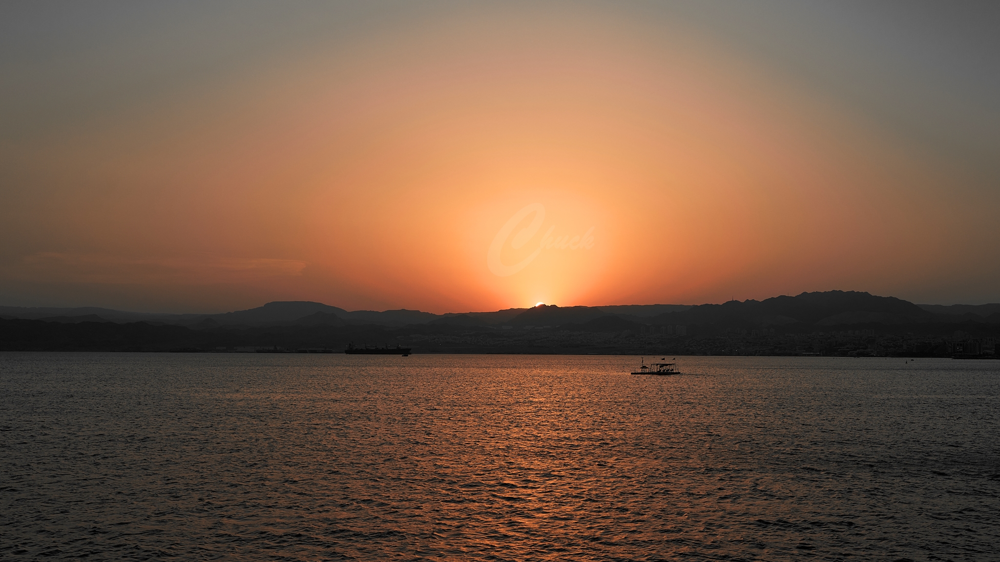 约旦亚喀巴夕阳